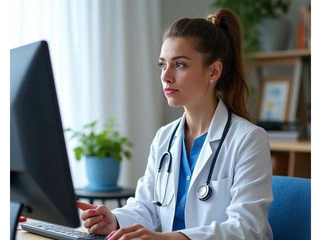 Specialist CorpuSana susținând o prezentare online, interacționând cu participanții