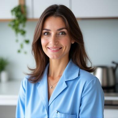 Portret Dietitian Ana Mureșan, specializată în planuri de masă terapeutice.
