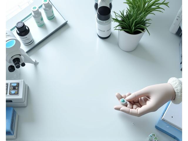 Un laborator curat cu echipamente moderne de testare și flacoane etichetate, ilustrând controlul calității și siguranței suplimentelor.