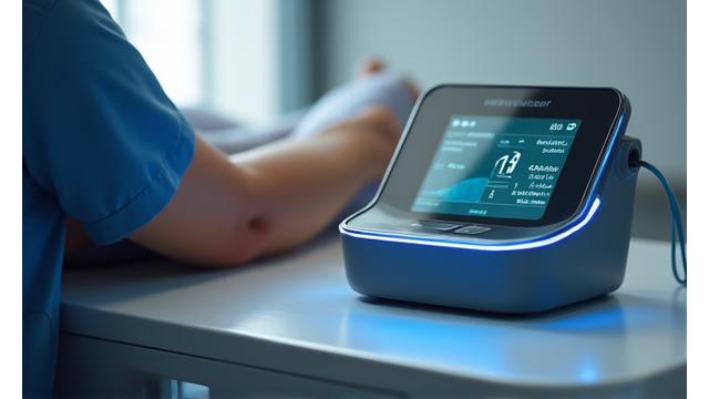 Echipament de electroterapie în funcțiune